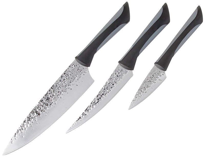 kai PRO Luna 3 Piece Starter Knife Set, Kitchen Knife Set, Includes 8" Chef's Knife, 3.5" Paring Knife, and 6" Utility Knife, Hand-Sharpened Japanese Kitchen Knives,Silver - Image 1
